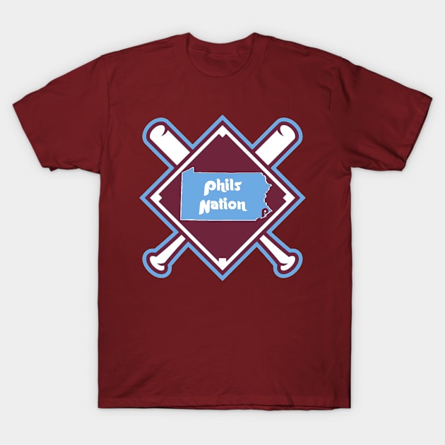 Phils Nation(Pennsylvania Chapter) T-Shirt by UMDBULLDOGSMANIAC